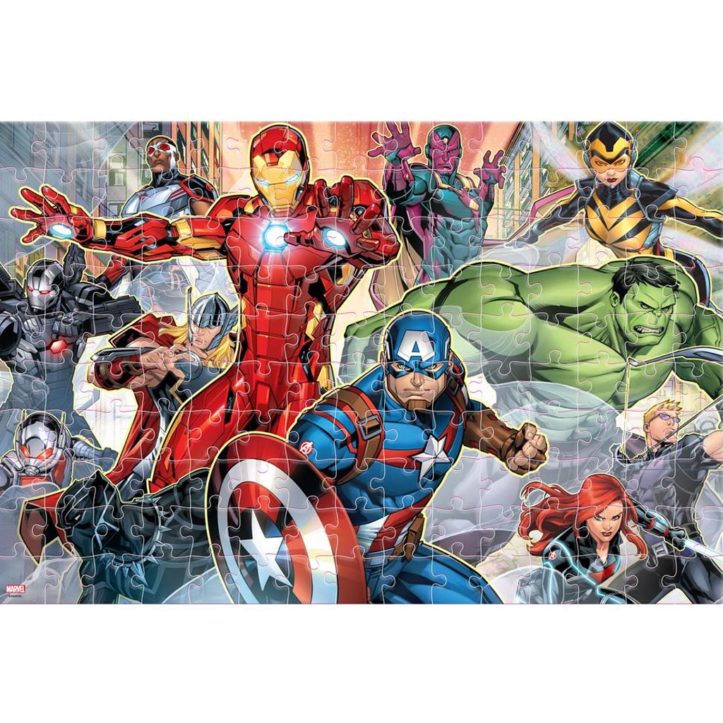 Luna: Avengers 2-in-1 150-teiliges 3D-Mal-Puzzle kép 2