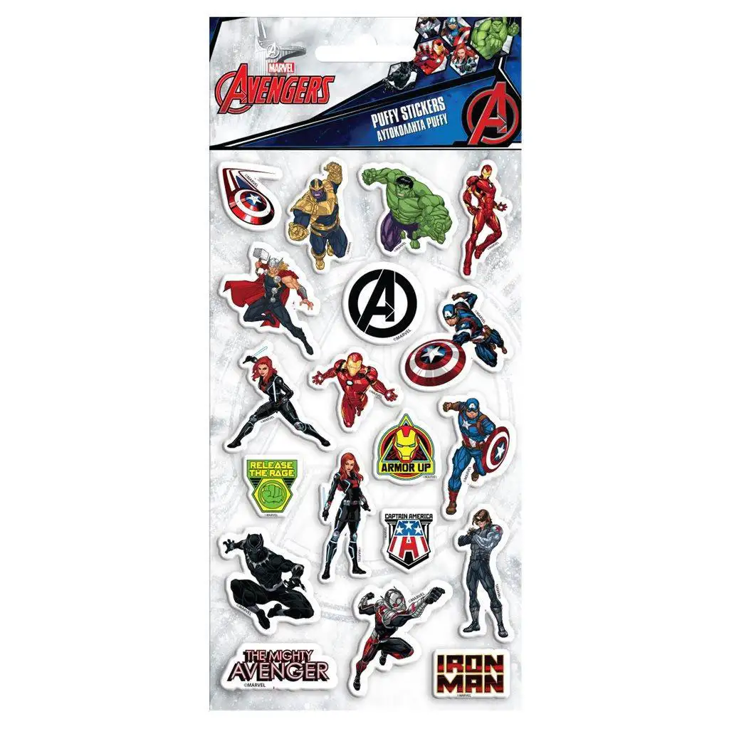 Luna: Avengers 3D Puffersticker-Set auf einem 10x22 cm Bogen
