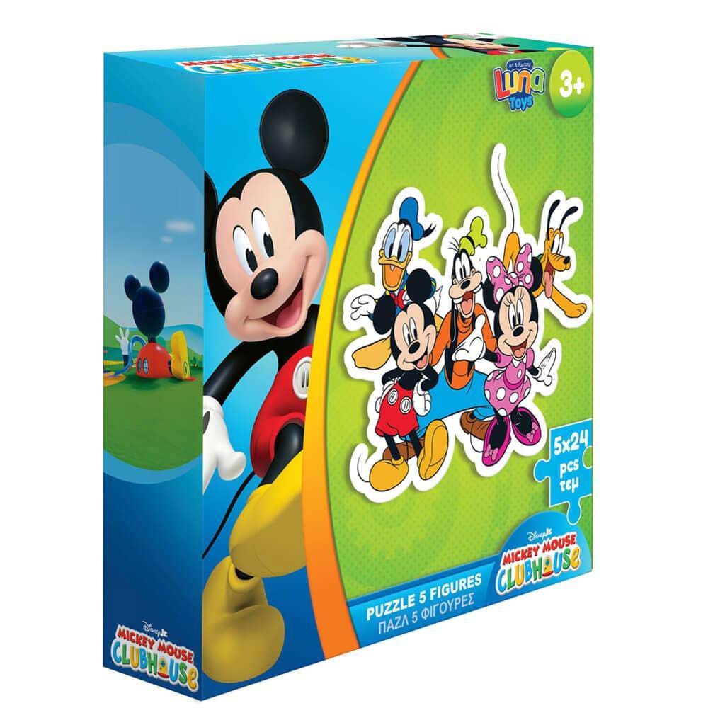 Luna: Disney Micky Maus und seine Freunde 5x24-teiliges Puzzle