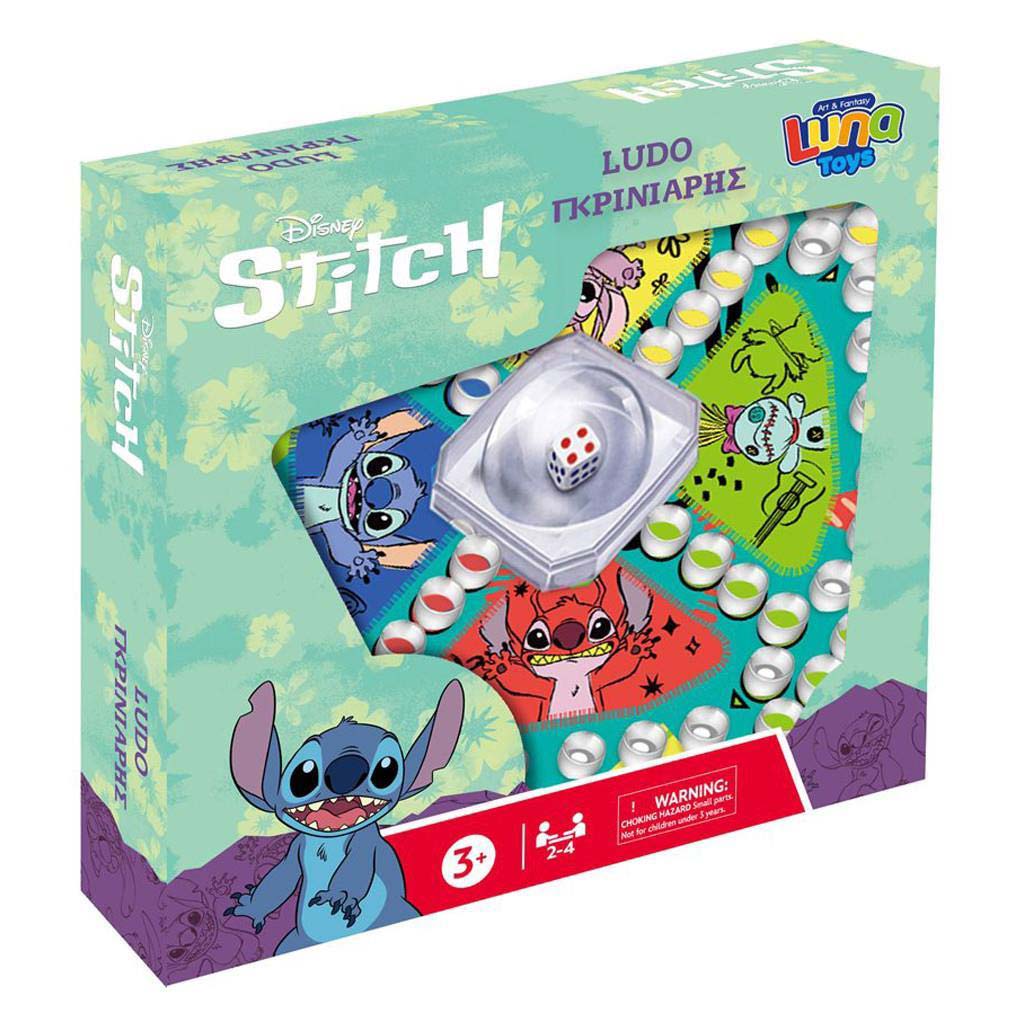 Luna: Disney Stitch „Mensch ärgere dich nicht” Brettspiel