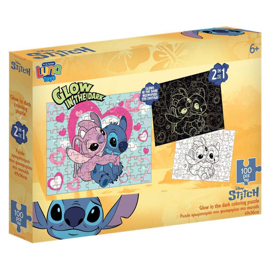 Luna: Disney Stitch 100-teiliges, im Dunkeln leuchtendes Puzzle