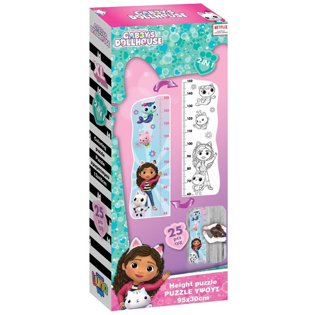 Luna: Gabis Puppenhaus ausmalbare Messlatte, 25-teiliges Maxi-Puzzle