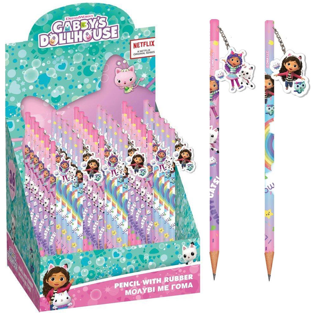 Luna: Gabys Puppenhaus-Radiergummi mit Bleistiftmuster, in zwei Ausführungen, 1 Stück