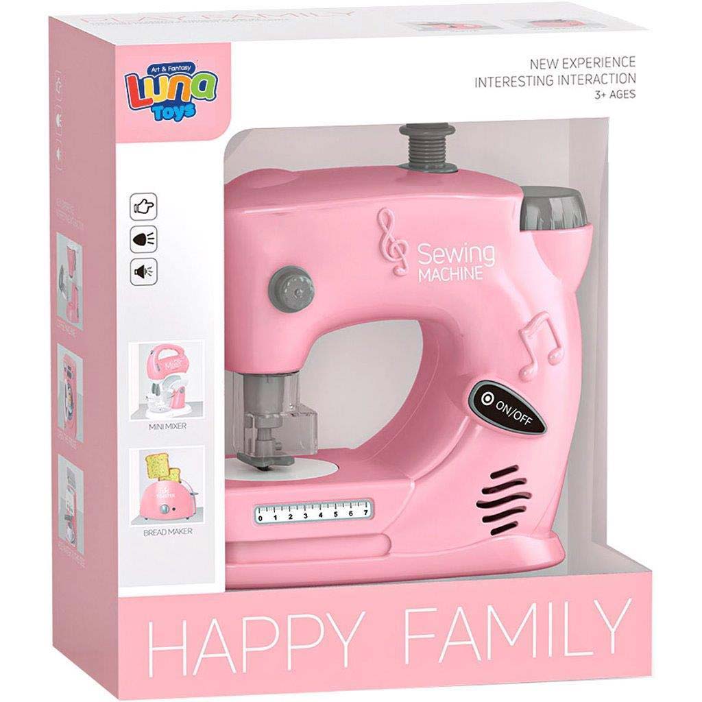 Luna: Happy Family rosa Nähmaschine mit Licht und Sound