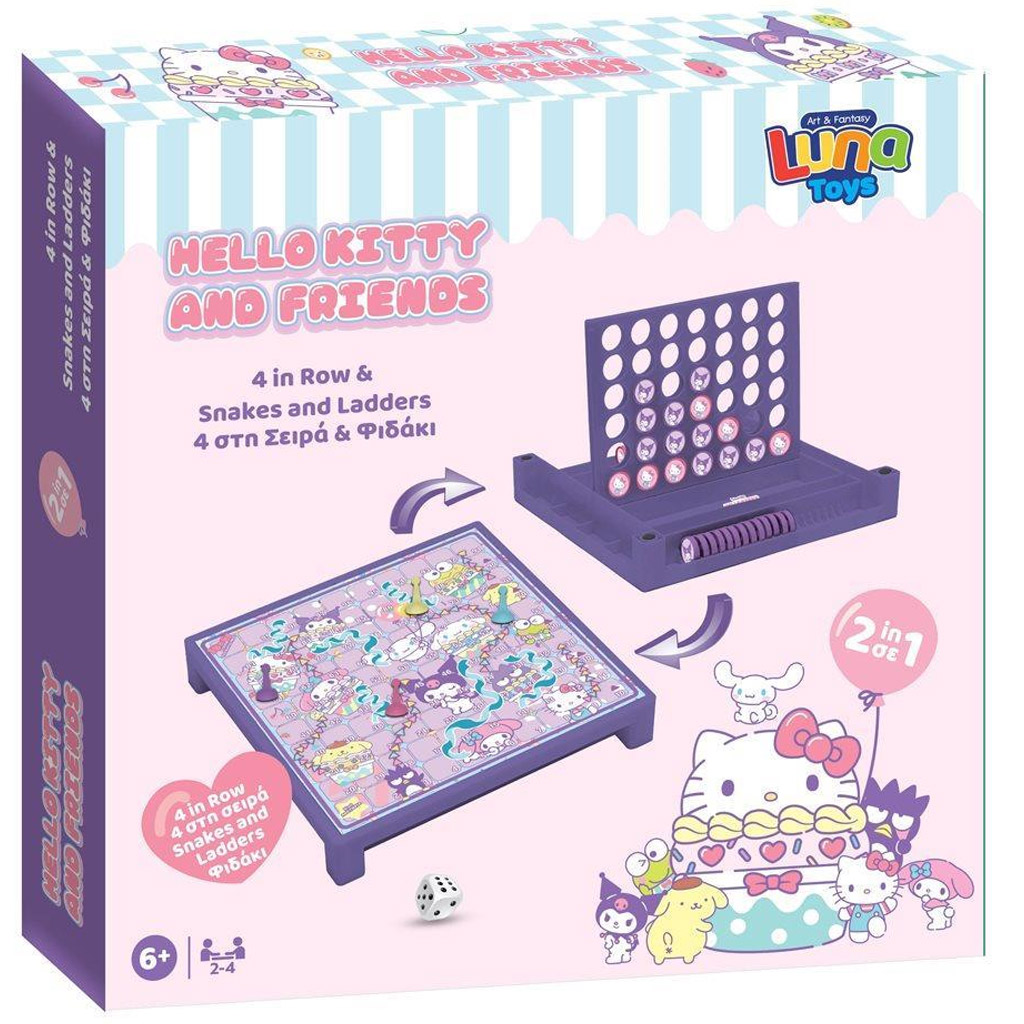 Luna: Hello Kitty 2-in-1 Brettspiel – Vier gewinnt und Leiterspiel