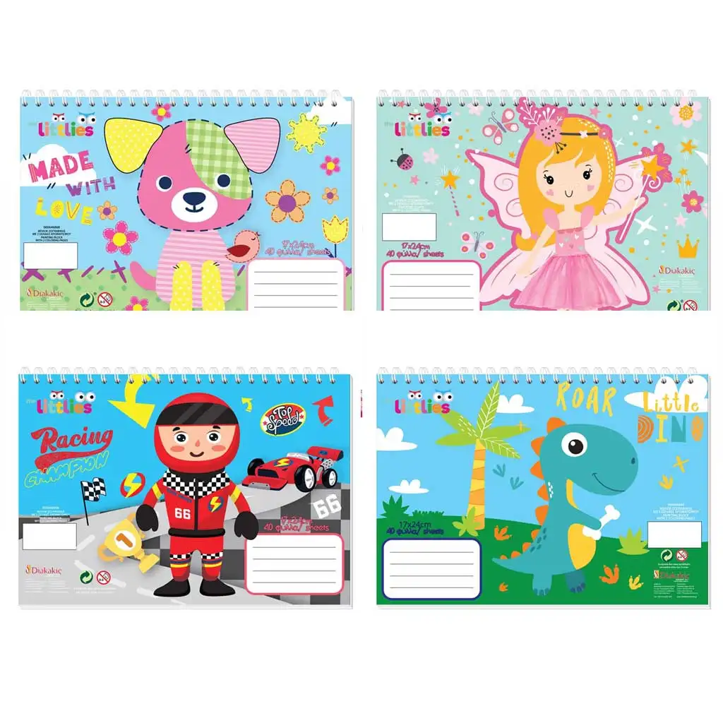 Luna: Kreative Gedanken Spiral-Skizzenbuch 40 Seiten 17x24cm in vier Varianten 1 Stück