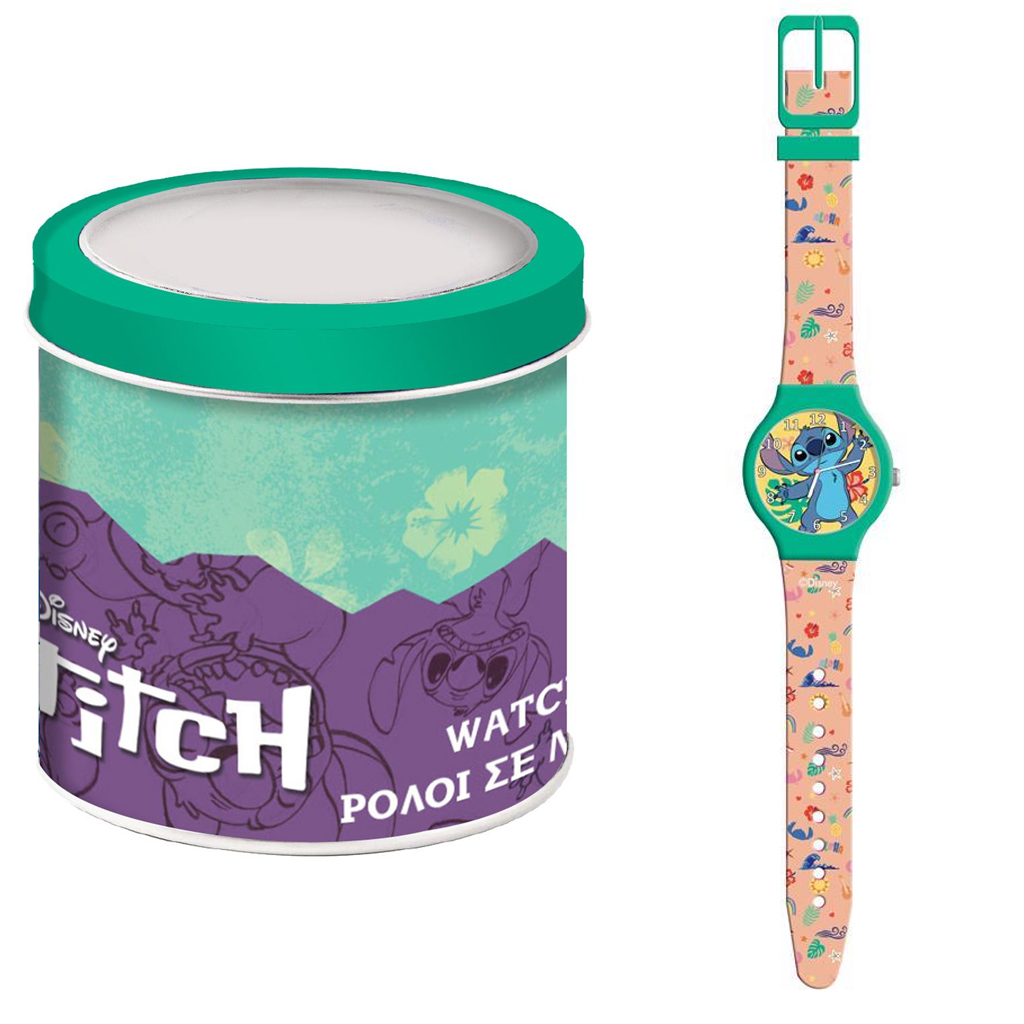 Luna: Lilo & Stitch Analog-Armbanduhr in Metalldose