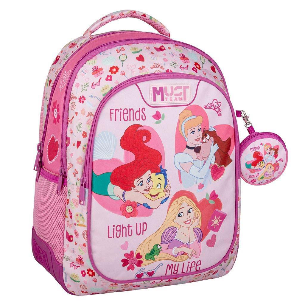 Luna: Muss Team Disney Prinzessin abgerundeter Rucksack mit 3 Fächern 32x18x43cm