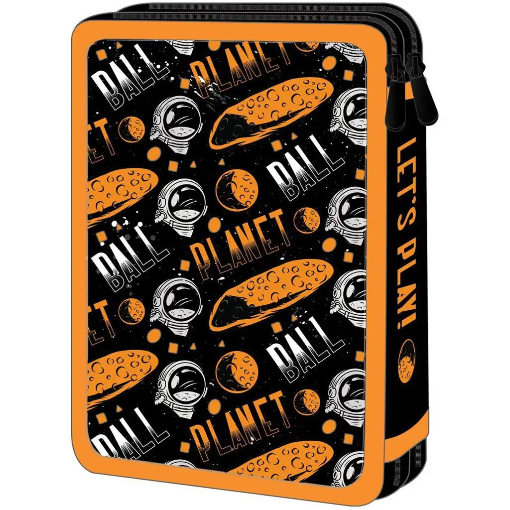 Luna: Must Team Astronaut schwarz-orange 2-stöckiges gefülltes Federmäppchen kép 2