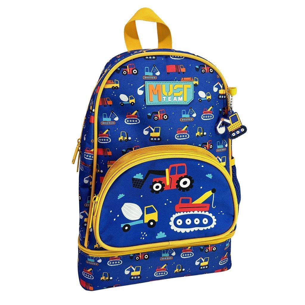 Luna: Must Team Bagger gemusterter, abgerundeter, isotermischer Kindergarten-Rucksack 25x14x36cm