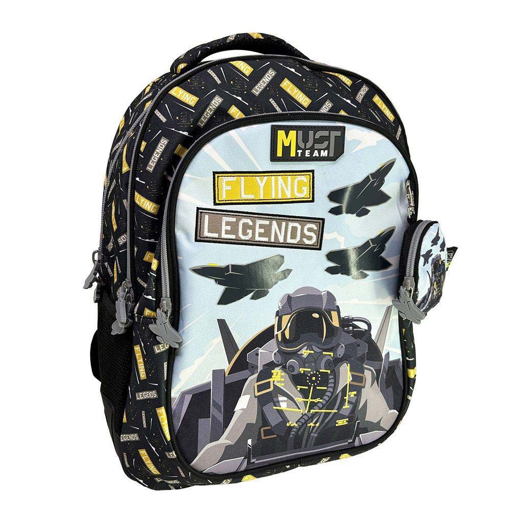 Luna: Must Team Flying Legends abgerundeter Schulrucksack mit 3 Fächern, 32x18x43 cm