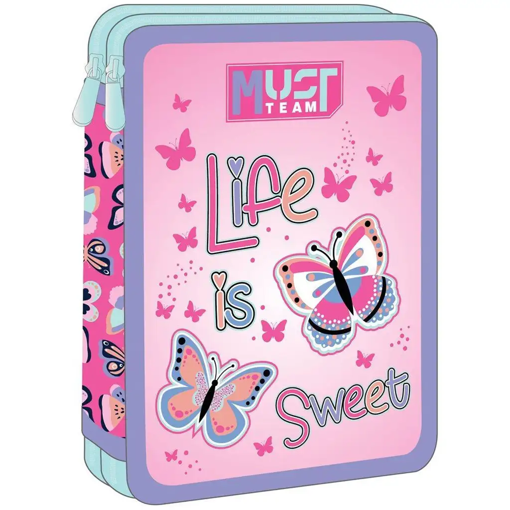 Luna: Must Team Life is Sweet Schmetterling 2-stöckiges Federmäppchen