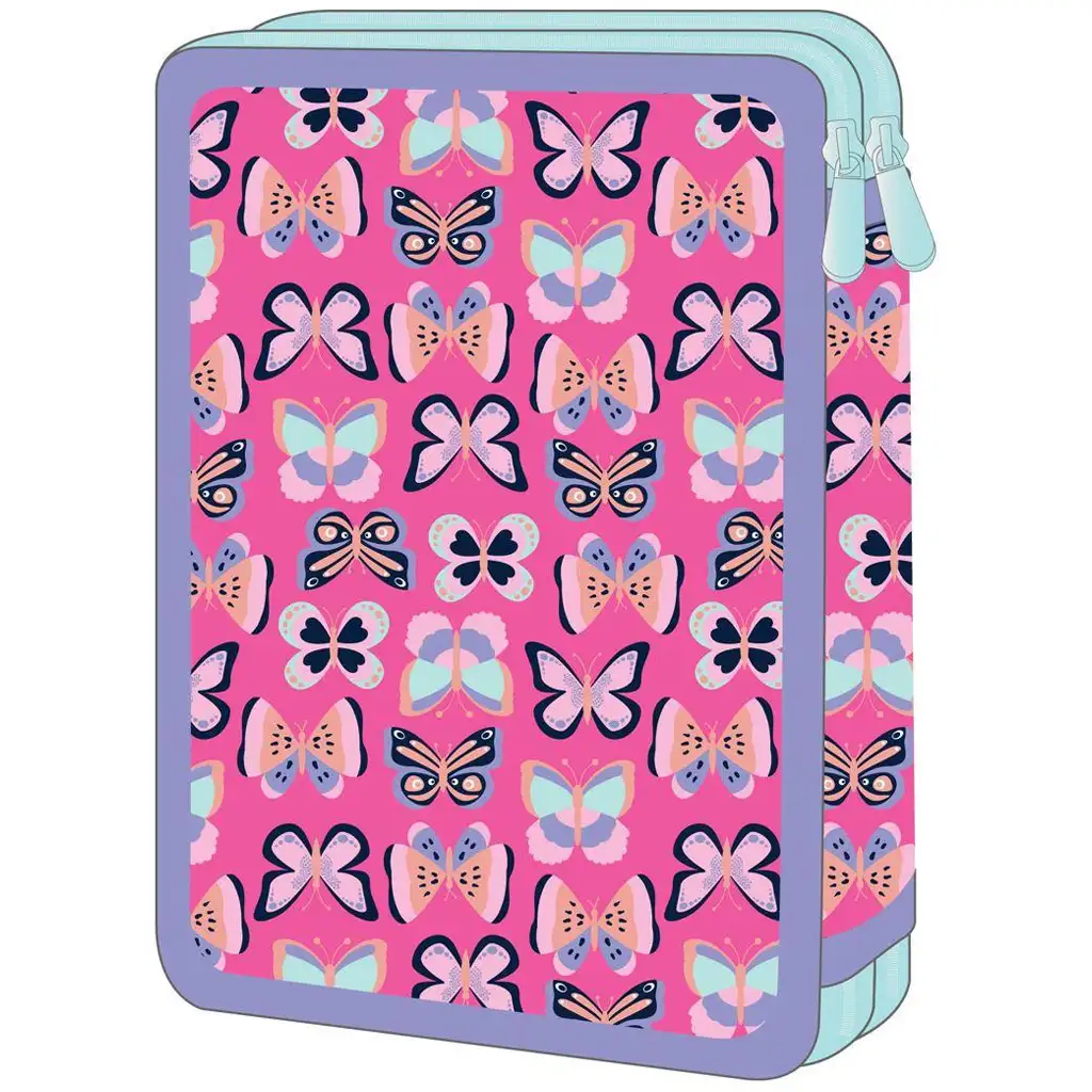Luna: Must Team Life is Sweet Schmetterling 2-stöckiges Federmäppchen kép 2