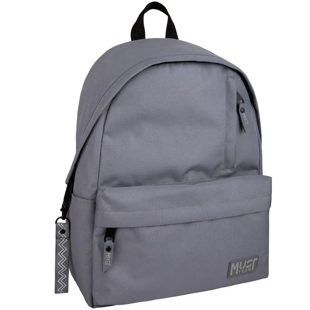 Luna: Must Team Monochrome grauer Schulranzen, Rucksack 32x17x42cm