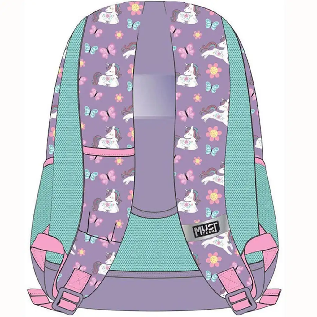 Luna: Must Team Unikornis abgerundeter 3-Fächer-Schulrucksack, Rucksack 32x18x43cm kép 2