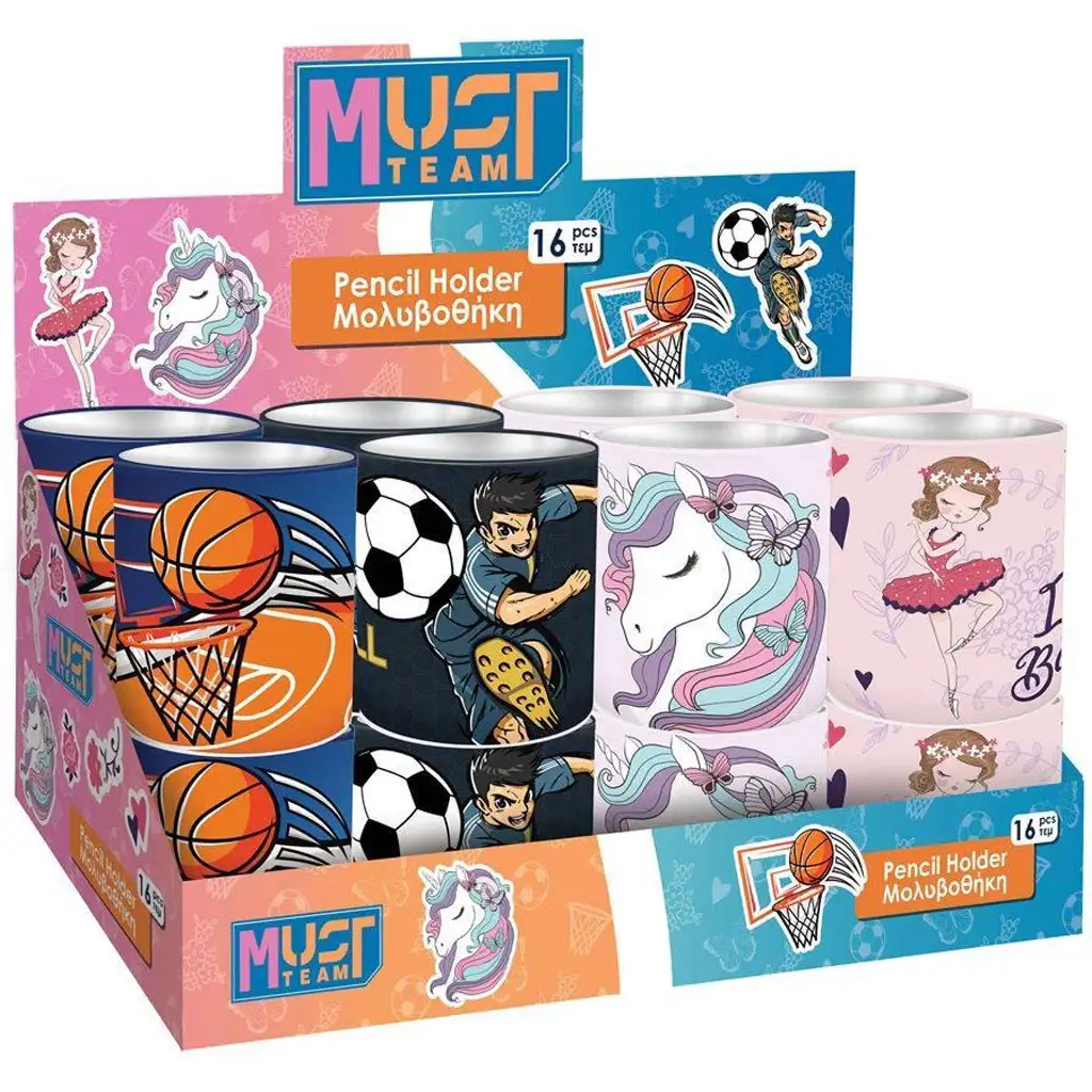 Luna: Must Team zylindrischer Stiftehalter aus Metall, verschiedene Ausführungen, 10x11 cm, 1 Stück