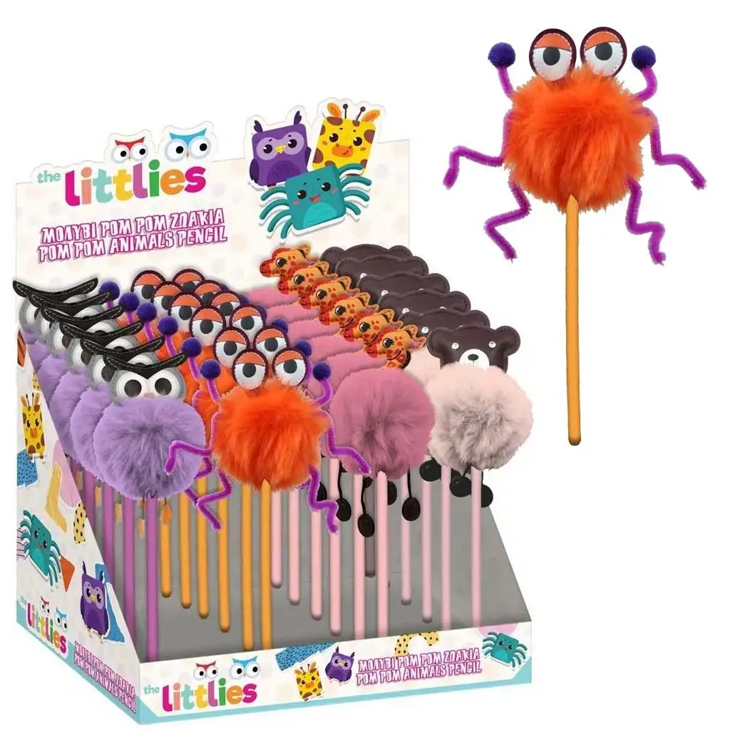 Luna: Pom-Pom Tier-Grafitstift in vier verschiedenen Ausführungen 1 Stk.