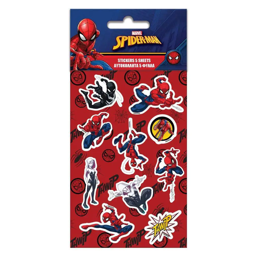 Luna: Spiderman Sticker-Set auf einem 8x12 cm Bogen