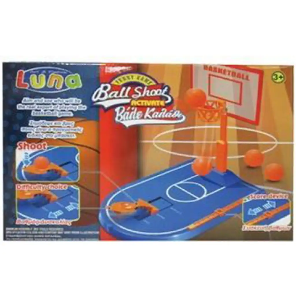Luna: Tisch-Basketball-Geschicklichkeitsspiel-Set 27x19cm