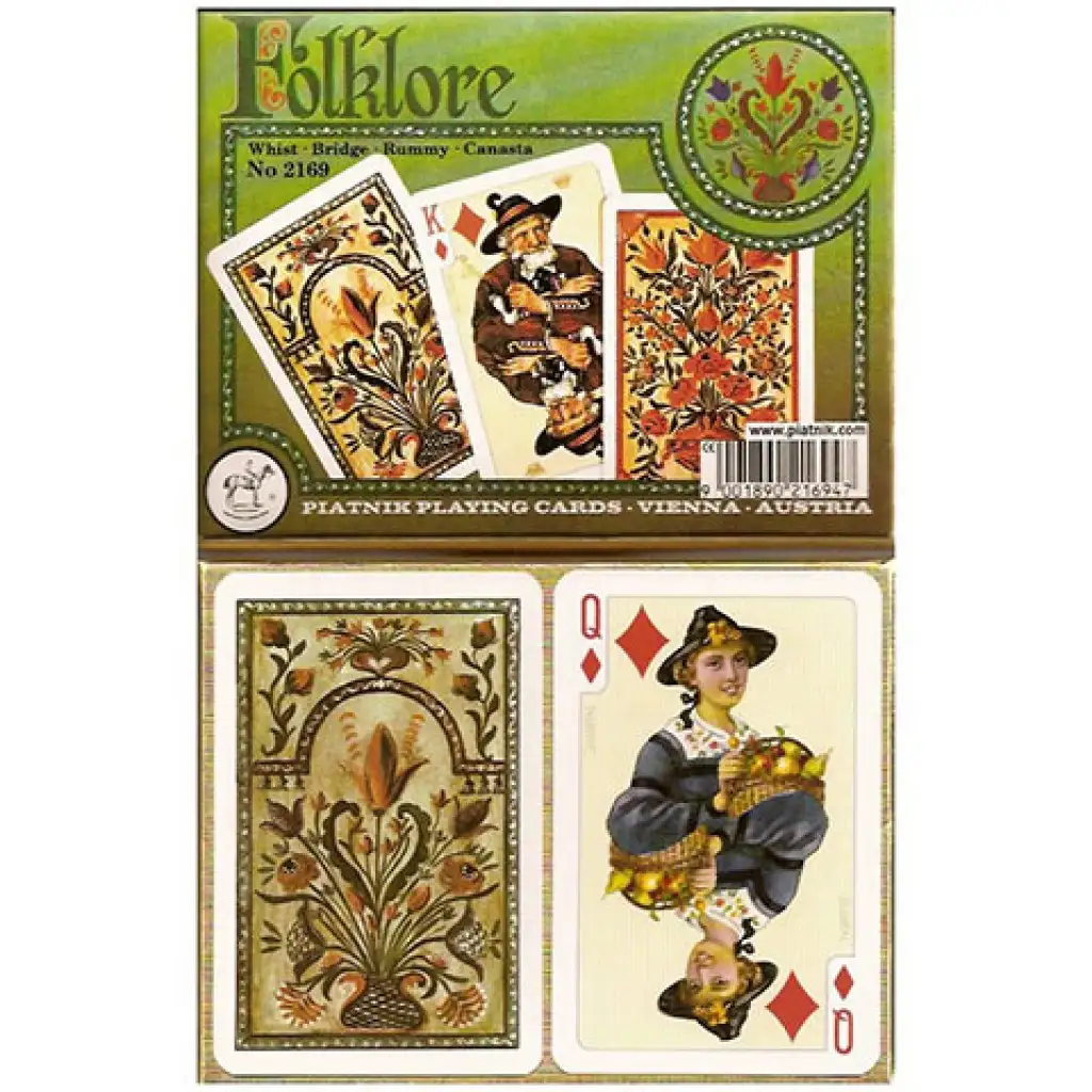 Luxus Rommé-Karten - Folklore 2x55 Blatt - Piatnik