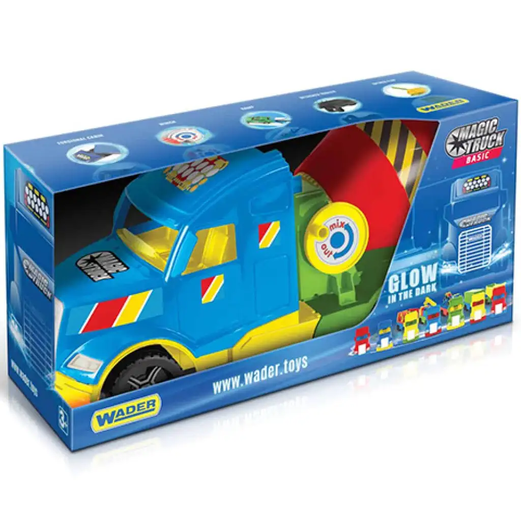 Magic Truck: Betonmischer mit fluoreszierenden Lampen 60cm - Wader