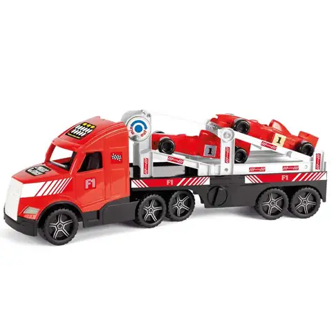 Magic Truck: LKW zum Transport von Formel-1-Rennwagen mit fluoreszierenden Lampen 81cm - Wader