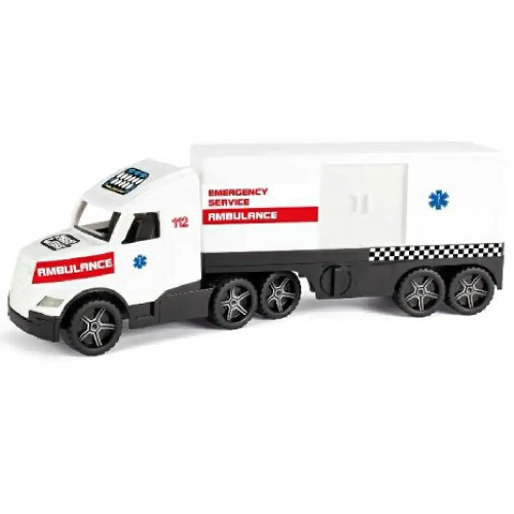 Magic Truck: Rettungswagen mit fluoreszierenden Lampen 81cm - Wader