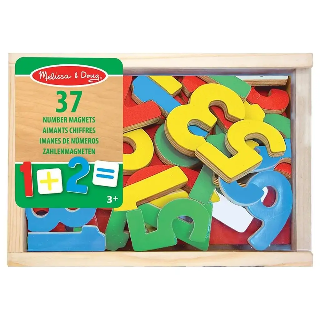 Magnetische Holz-Zahlen Fertigkeitsspielset mit Aufbewahrungsbox - Melissa & Doug
