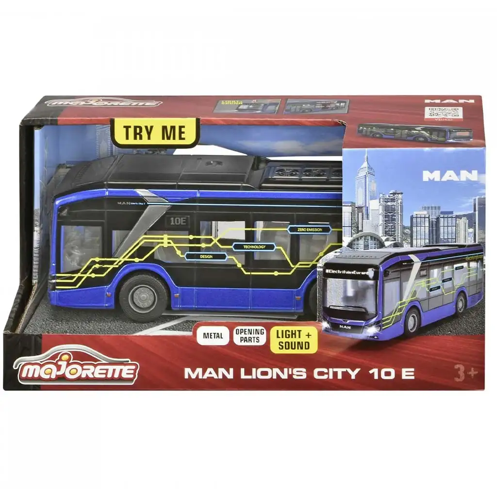 Majorette: MAN Lions City 10E Bus mit Licht und Sound - Simba Toys