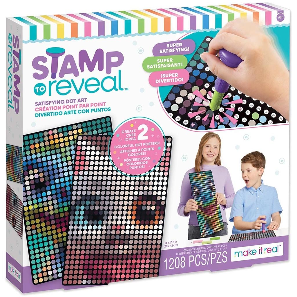 Make It Real: Punktier-Stempel-Set, 2-teilig, Katze und Dino