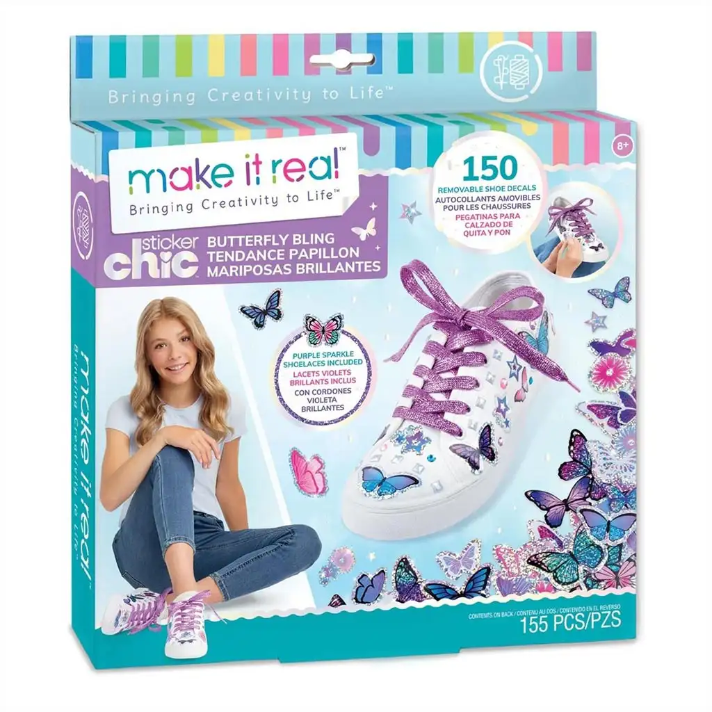 Make It Real: Sticker Chic Schuhdekoration - Schmetterlinge