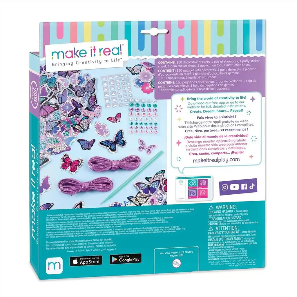 Make It Real: Sticker Chic Schuhdekoration - Schmetterlinge kép 4