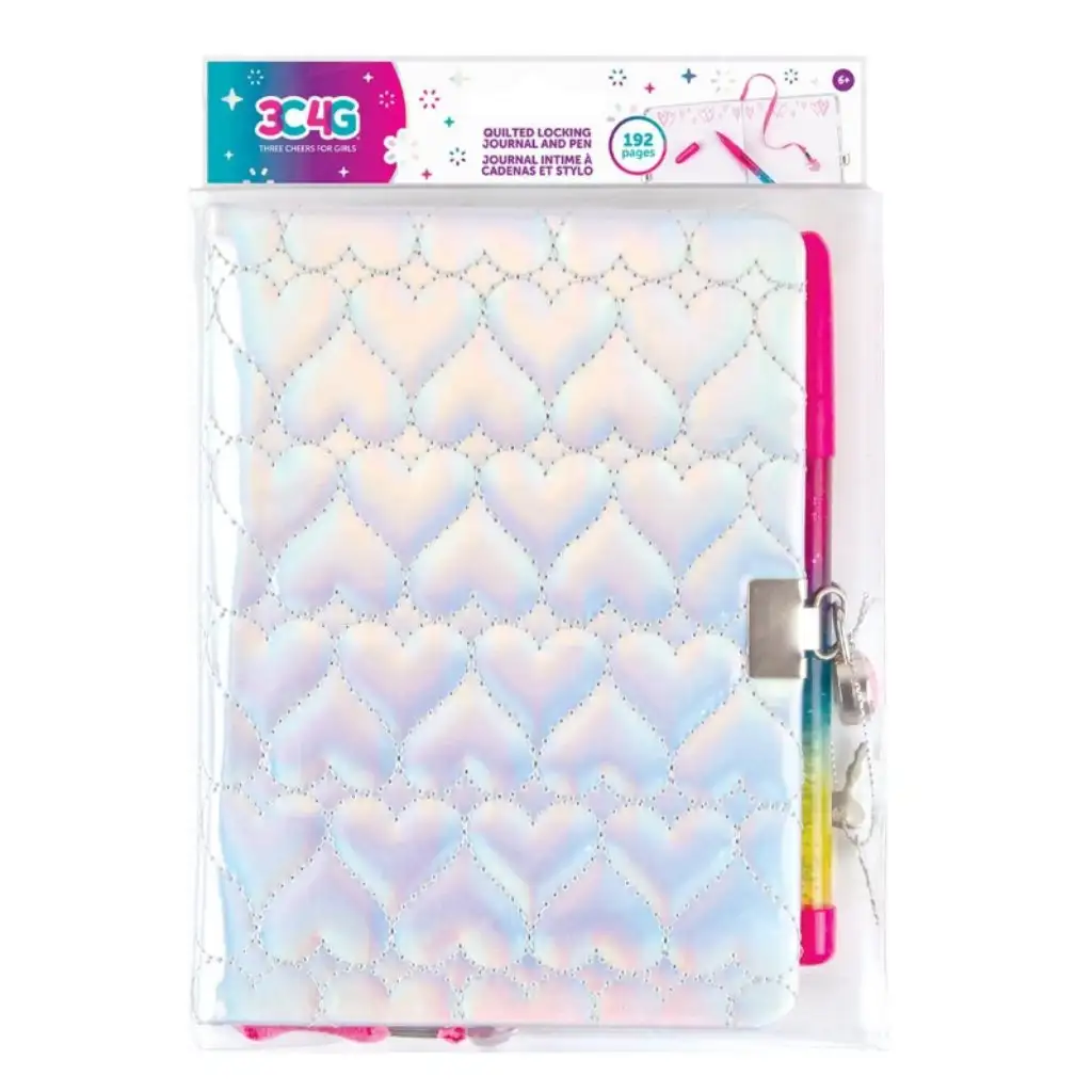 Make it Real: 3C4G abschließbares gestepptes Tagebuch mit Stift