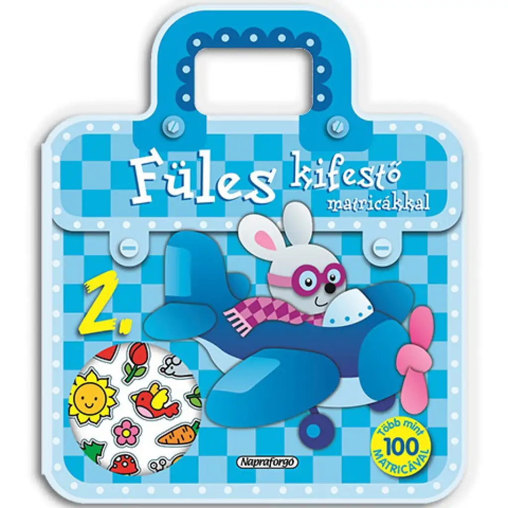 Malbuch für Jungen mit Aufklebern - 2. Flugzeug