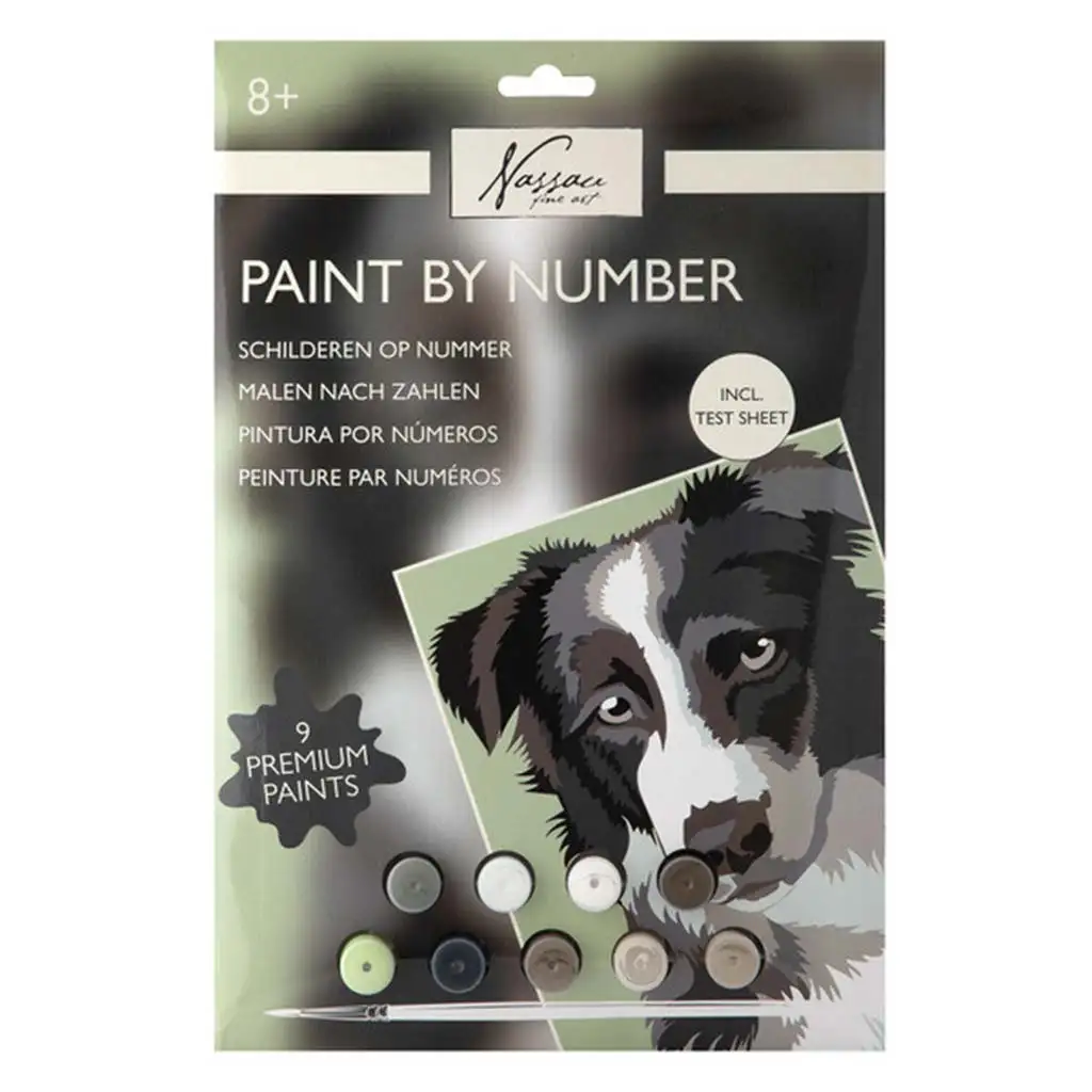 Malen nach Zahlen 33,5x23,8 cm Bild - Hund