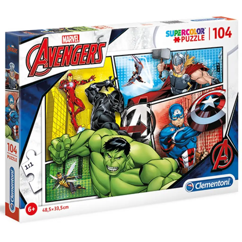 Marvel Avengers Supercolor Puzzle 104 Teile - Clementoni