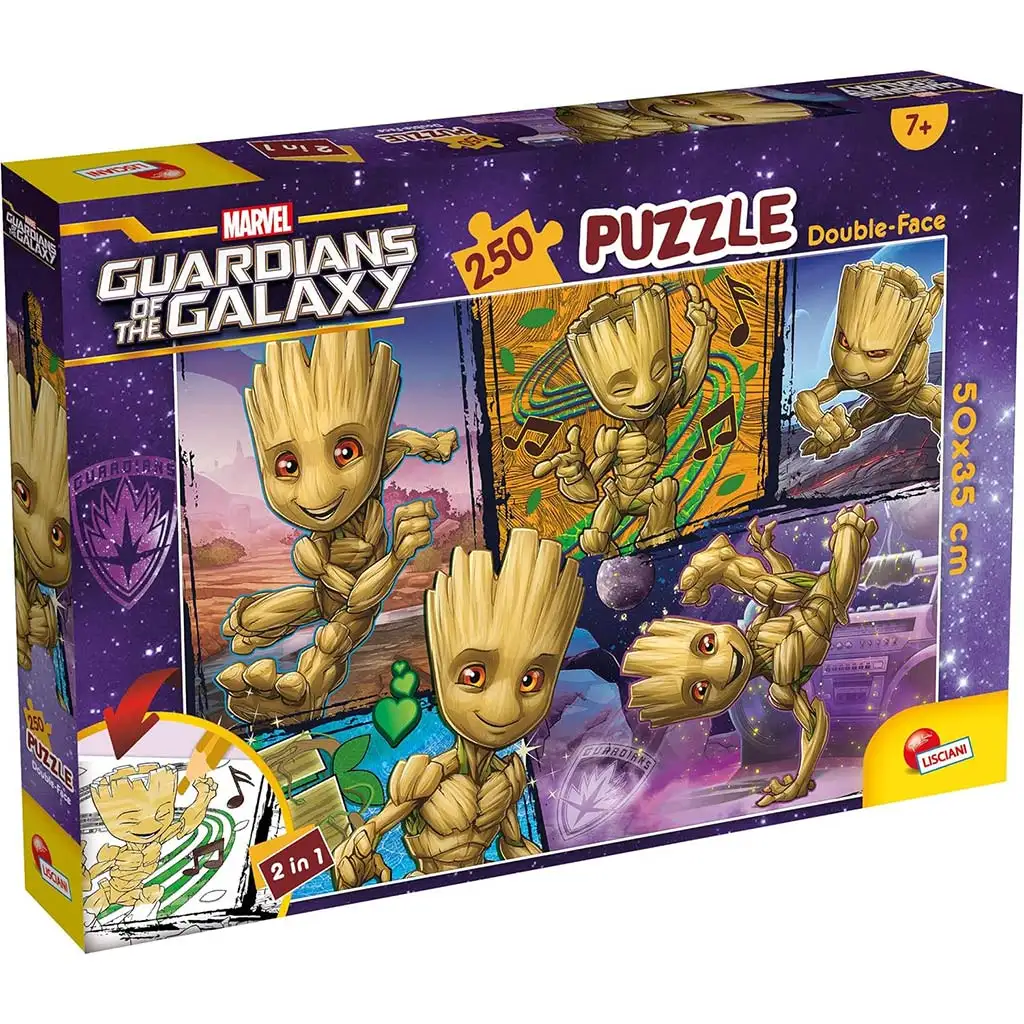 Marvel Groot 2-in-1 250-teiliges Puzzle und Ausmalbild 50x35cm - Lisciani