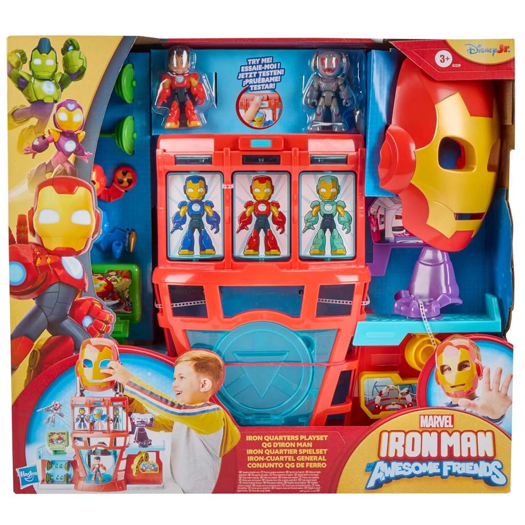 Marvel: Iron Mans Hauptquartier-Spielset mit Figuren – Hasbro