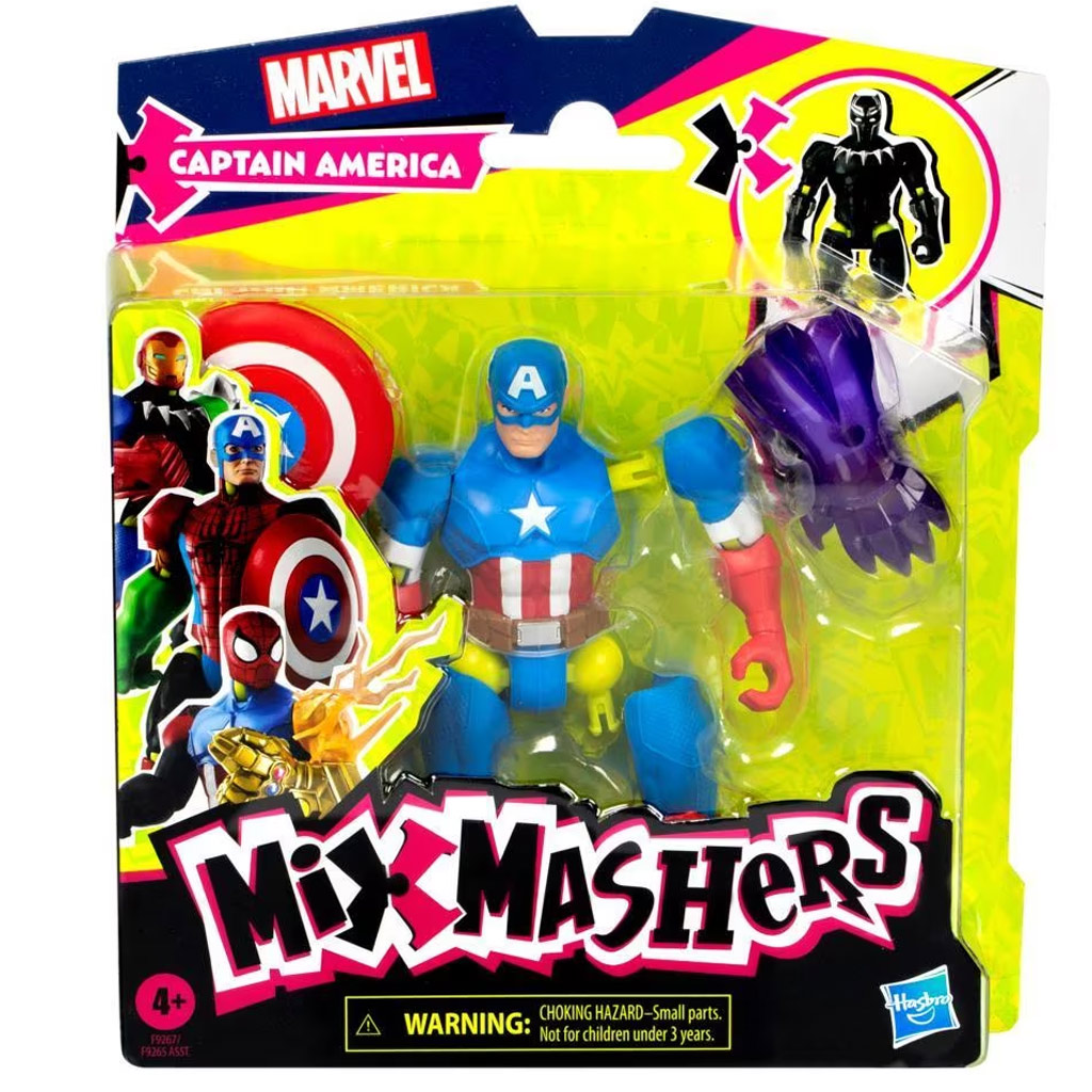 Marvel Mix Mashers: Avengers Captain America Figur mit Zubehör - Hasbro kép 1