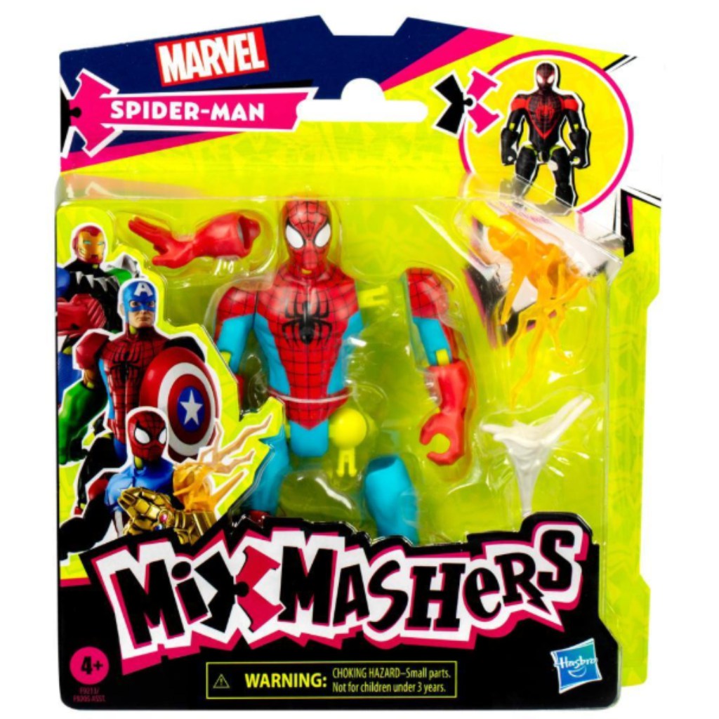 Marvel Mix Mashers: Avengers Spider-Man Figur mit Zubehör – Hasbro
