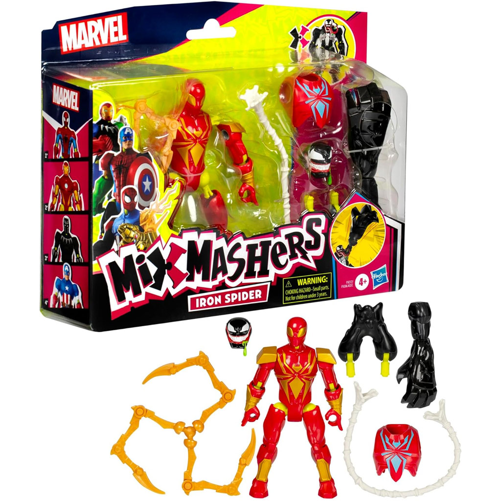Marvel: Mix Mashers Iron Spider Figur mit Zubehör – Hasbro