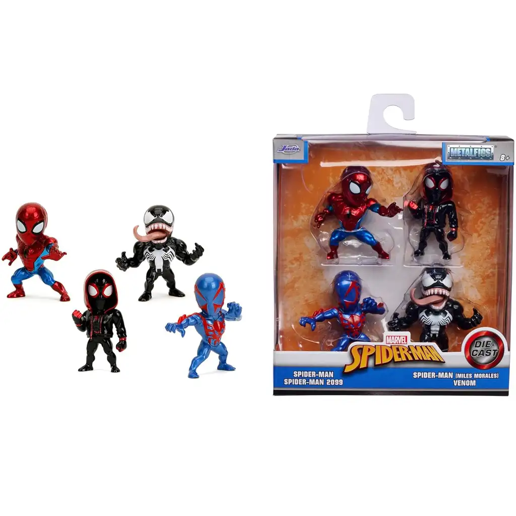 Marvel: Spider-Man Metalfigs 4er-Set Metallfiguren 6,5 cm - Simba Toys
