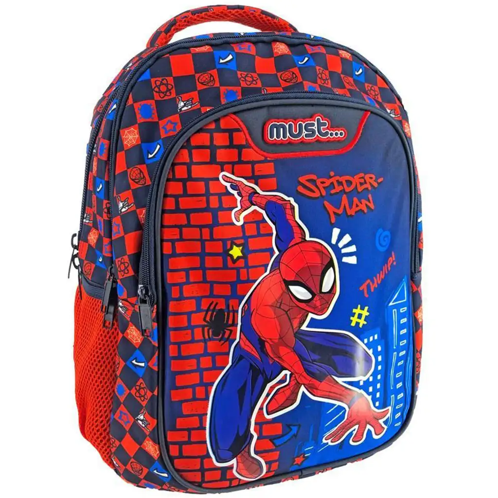 Marvel: Spider-Man dreiteiliger Schulranzen, Rucksack 32x18x43cm