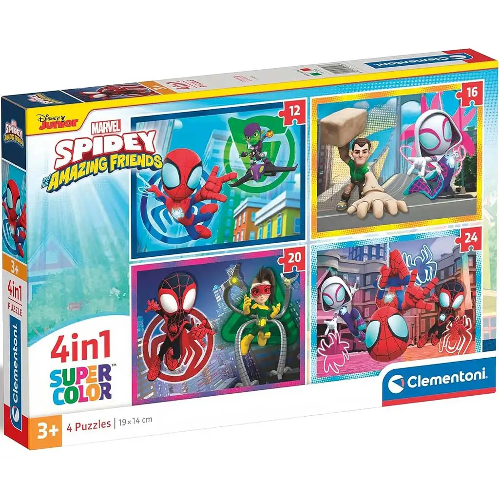 Marvel Spidey 4-in-1 Supercolor Puzzle - Clementoni