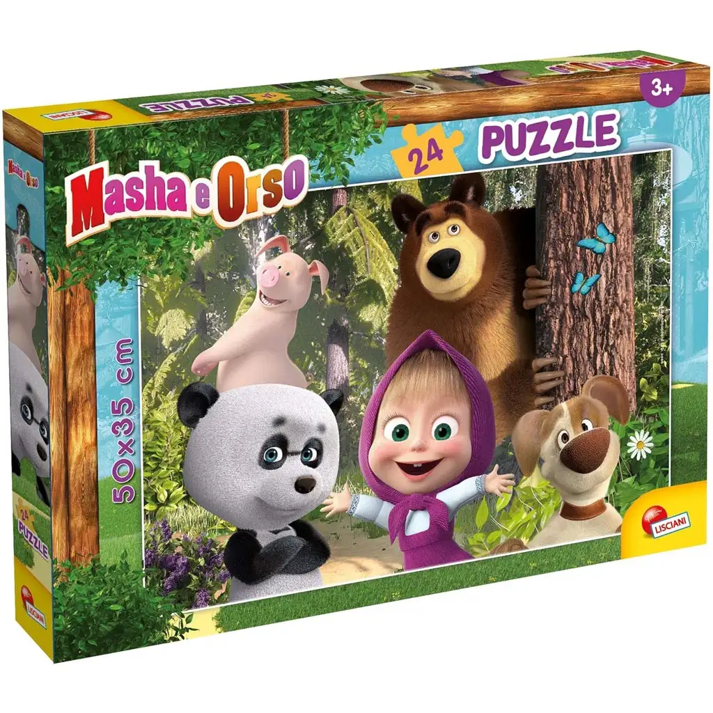 Mascha und der Bär Freunde 24-teiliges Puzzle 50x35cm - Lisciani