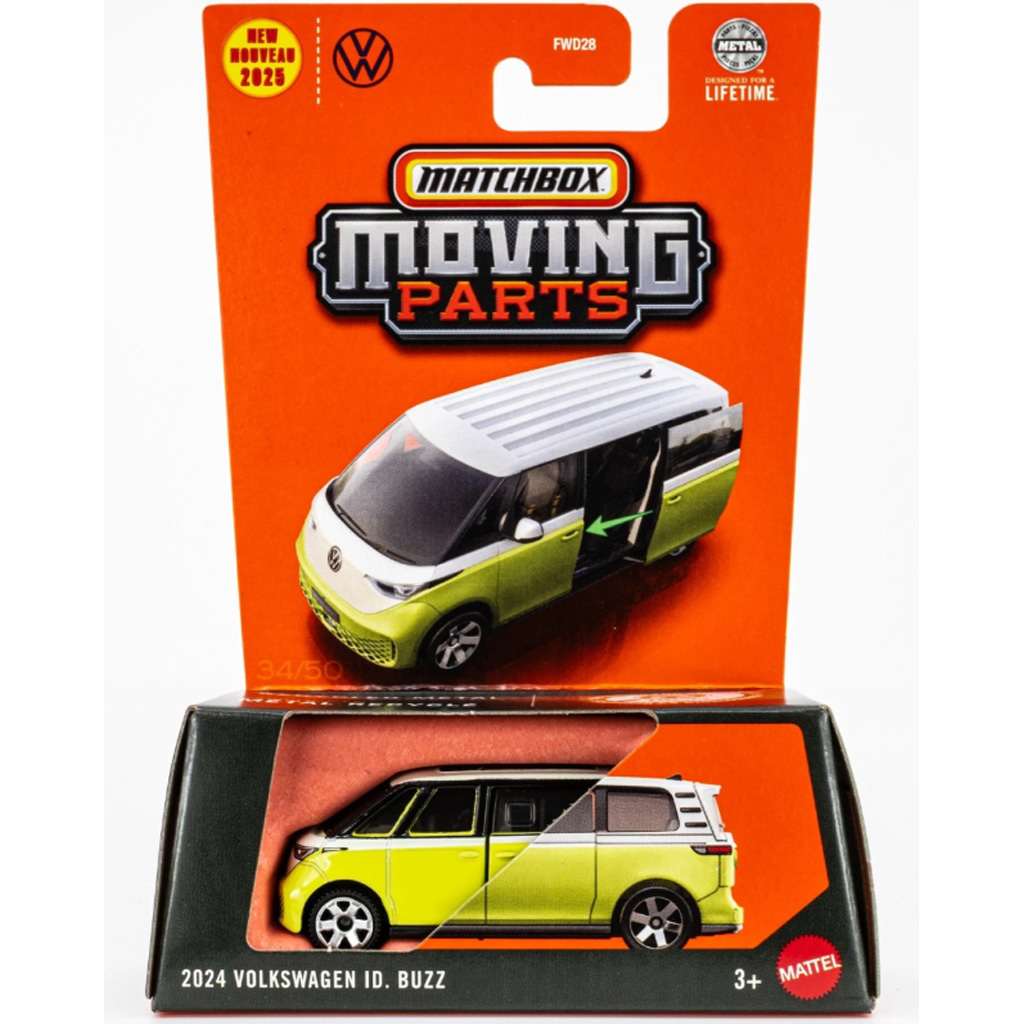 Matchbox: 2024 Volkswagen ID. Buzz aufklappbares Modellauto 1:64 – Mattel