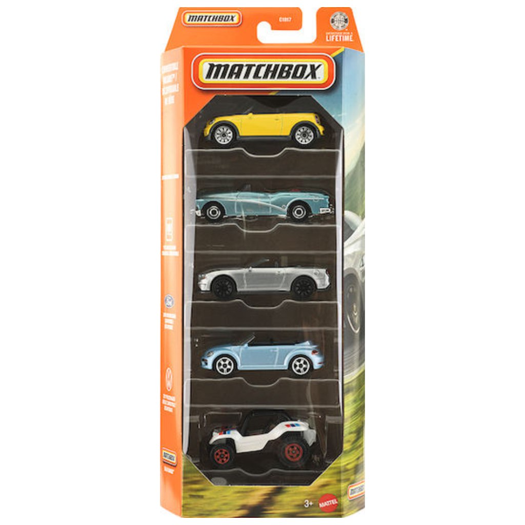Matchbox: Convertible Dreams 5-teiliges Auto-Set im Maßstab 1:64 - Mattel