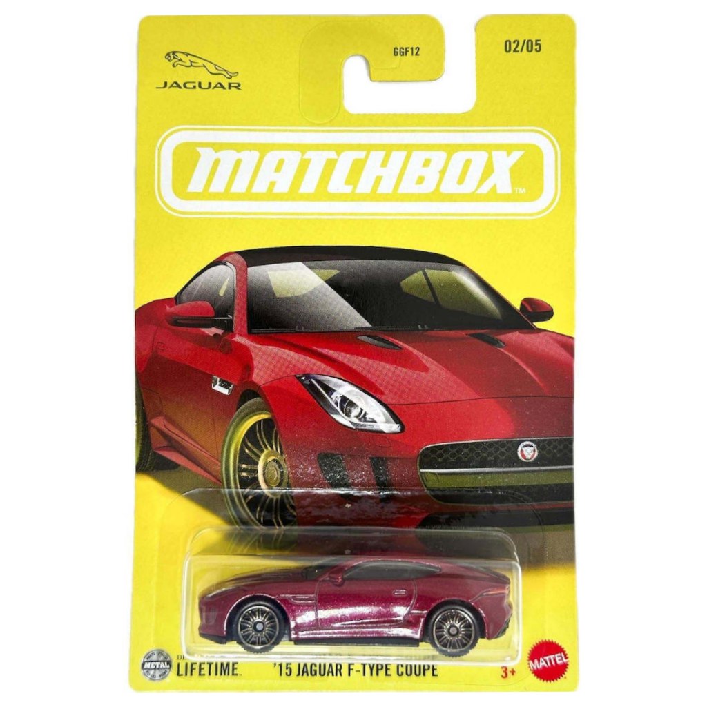Matchbox: Ikonisches 2015 Jaguar F-Type Coupé Modellauto 1/64 – Mattel kép 1