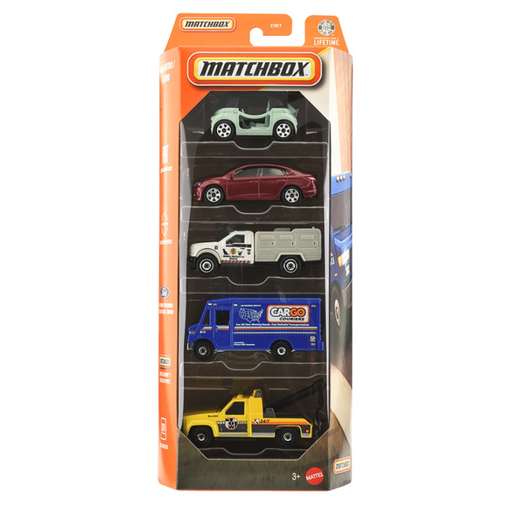 Matchbox: Metro 5er-Pack Spielzeugautos 1:64 - Mattel