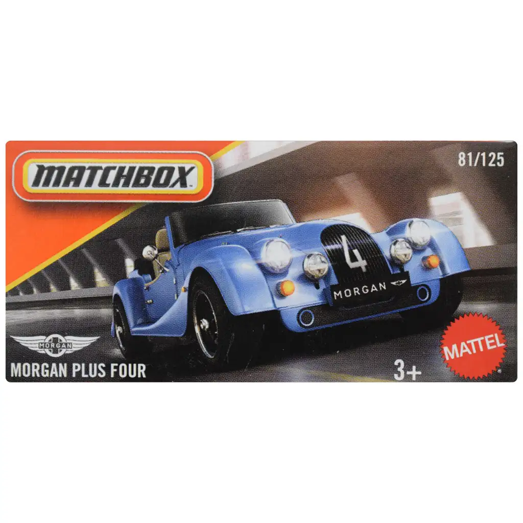 Matchbox: Morgan Plus Four Spielzeugauto im Pappkarton 1/64 - Mattel